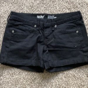 Black jean shorts